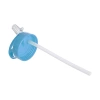 Aluminum bidon with mouthpiece 600 ml white with light blue cap and handle for sublimation