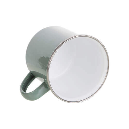 Metalinis puodelis 360 ml, skirtas sublimacijai - pilkai žalias