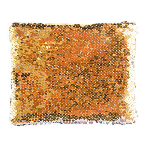 Kozmetická taška 20,5 x 16 cm so zlatými flitrami na sublimáciu