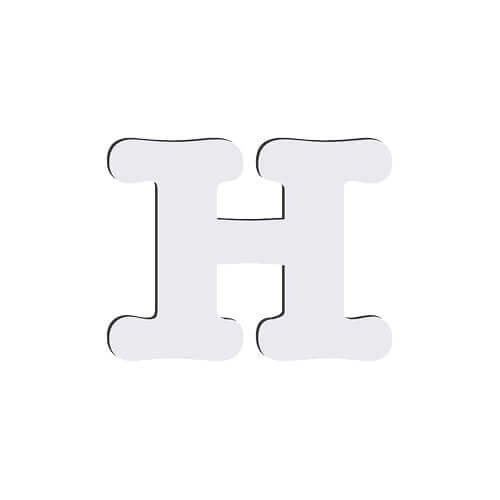 Decoratieve letter in MDF voor sublimatie 10 cm H