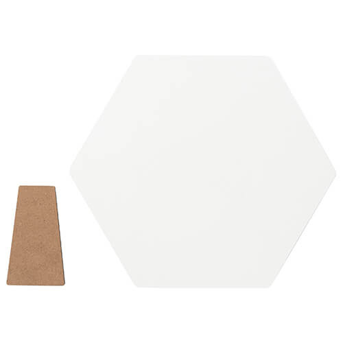 Cadre photo hexagonal en MDF pour sublimation - 17,8 x 20,3 cm
