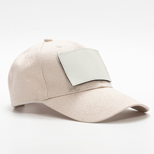 Katoenen baseballpet met rechthoekig klittenband voor sublimatie - kaki