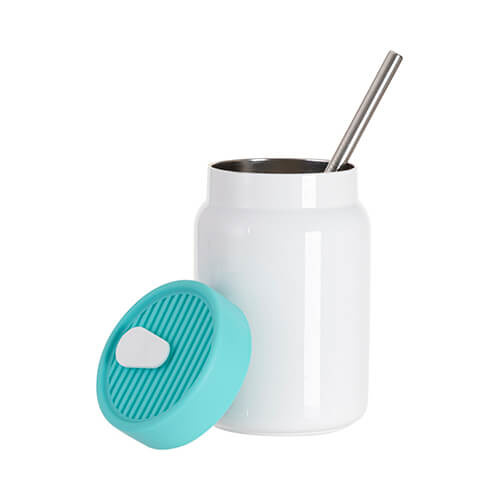 480 ml steel mug with green silicone lid for sublimation