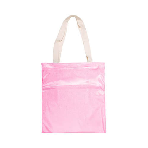 Bolsa de purpurina para sublimación 34 x 37 cm - rosa