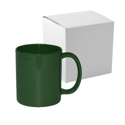 Taza Full Color - verde brillante brillante para transferencia térmica con caja de cartón