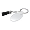 Acryl sleutelhanger voor sublimatie - ovaal met zwarte kwastjes