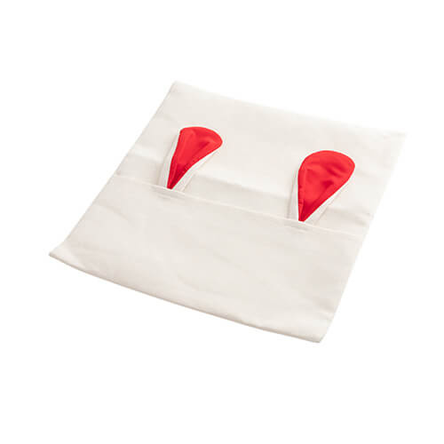 Taie d'oreiller en lin 40 x 40 cm pour sublimation - oreilles rouges