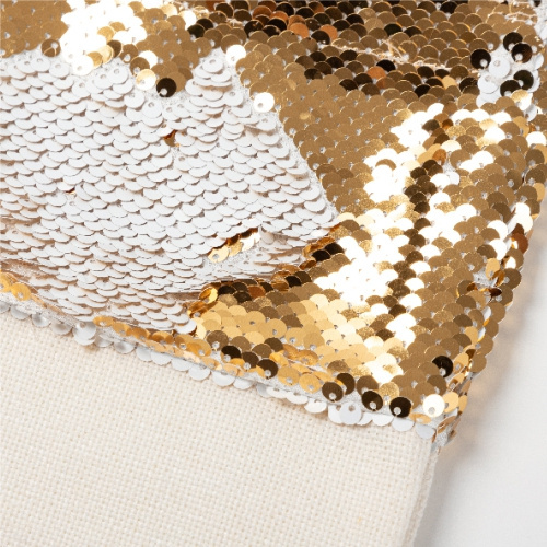Christmas sock with gold sequins for sublimation