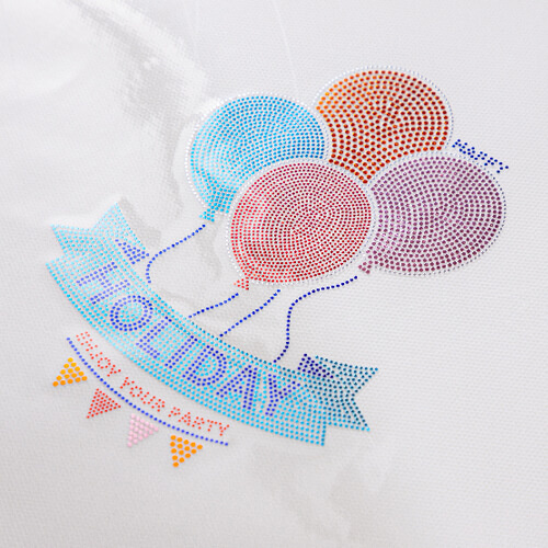 Sheet with cubic zirconia for thermal transfer - Holiday