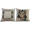 Калъфка за възглавница от платно 38 x 38 cm за сублимация - Cat
