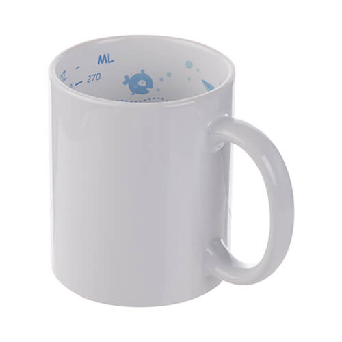 Taza de 330 ml con taza medidora interna para sublimación - pescado