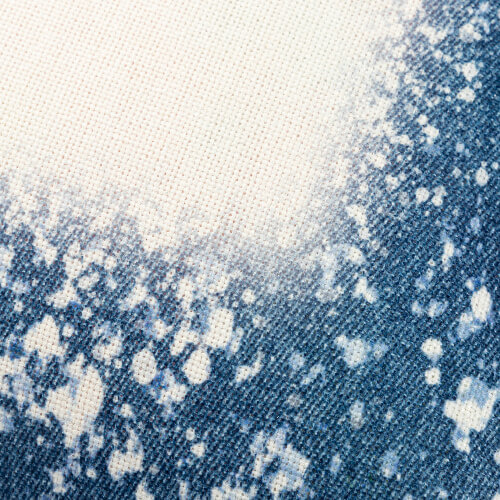 Față de pernă din in 45 x 45 cm Bleached Starry Denim pentru sublimare