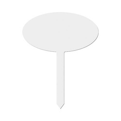 Haveplade 20 x 25 cm i MDF til sublimering - oval