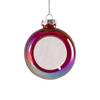 Plastic transparent Christmas tree bauble ∅ 8 for sublimation - red