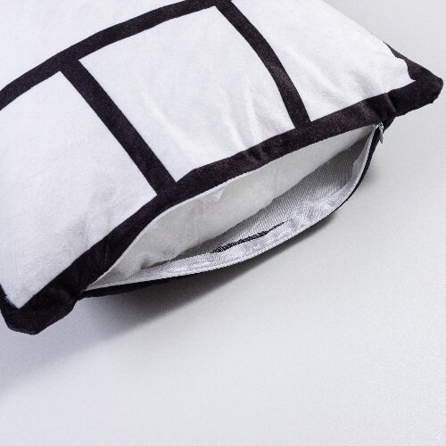 Taie d'oreiller en peluche avec panneaux pour photos pour sublimation - 6 panneaux