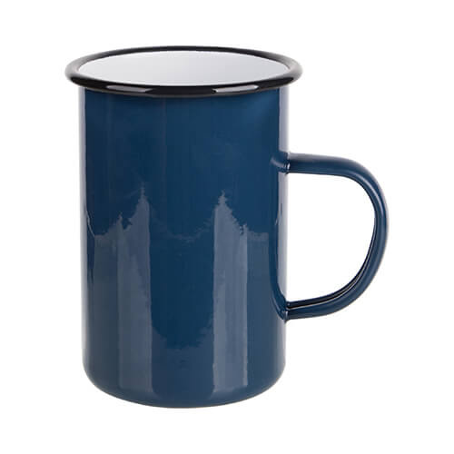 Mug en métal 450 ml pour transfert thermique - bleu marine