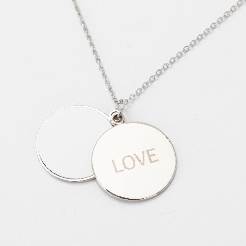 Rund medaljong för sublimering - LOVE