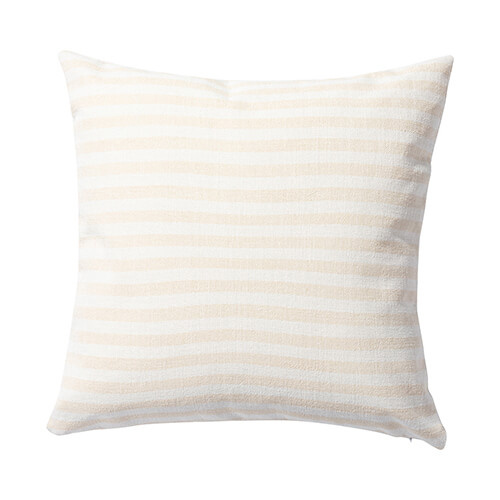 Plátenná obliečka na vankúš 40 x 40 cm na sublimáciu - krémová so žltými pruhmi
