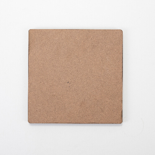 Kuitulevy sublimaatiota varten 20 x 20 x 0,6 cm - 2 kpl. - vaaleanruskea selkä