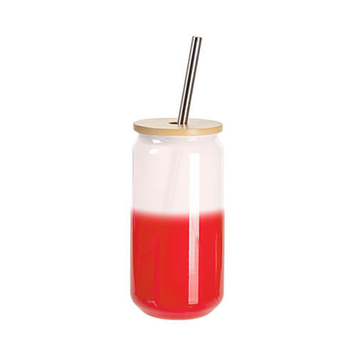 Verre de 550 ml qui change de couleur lorsqu'il est exposé à la sublimation - rouge