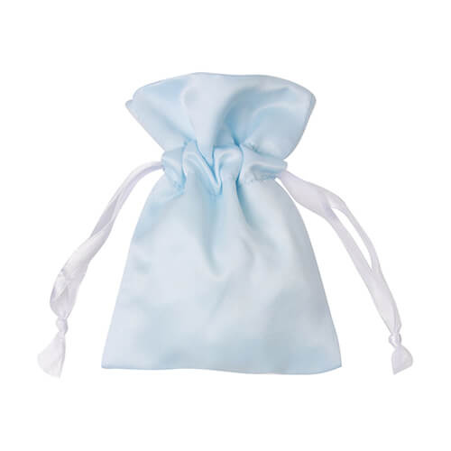 Sac en satin 9 x 14 cm pour sublimation - bleu clair