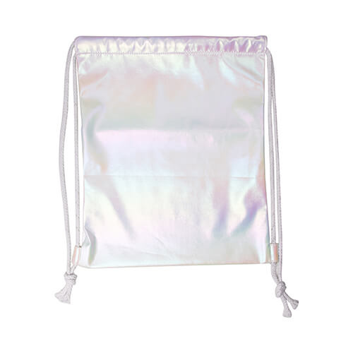 Sac à dos 33 x 42 cm pour sublimation - effet holo - blanc