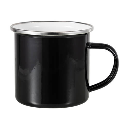 Taza metálica 360 ml para termotransferencia - negro