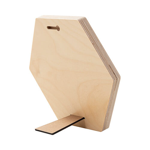 Cadru foto din placaj hexagonal pentru sublimare - 17,8 x 20,3 cm