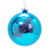 Adorno de árbol de Navidad Ø 8 cm para sublimación - azul - rojo floral