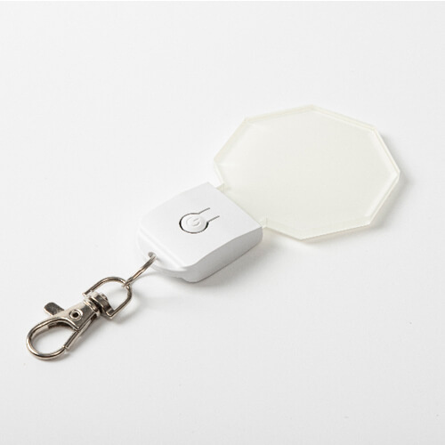 Verlichte acryl sleutelhanger voor sublimatie - zeshoek