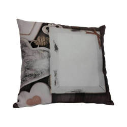 Față de pernă din satin bicolor 38 x 38 cm pentru sublimare - Love Shabby