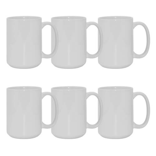 Set van 6 450 ml mokken JS Coating voor sublimatie