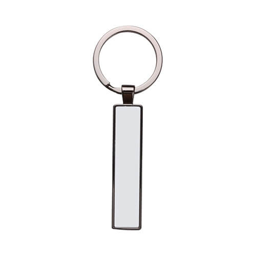 Kétoldalas kulcstartó 1,3 x 6,3 cm szublimációhoz - fekete