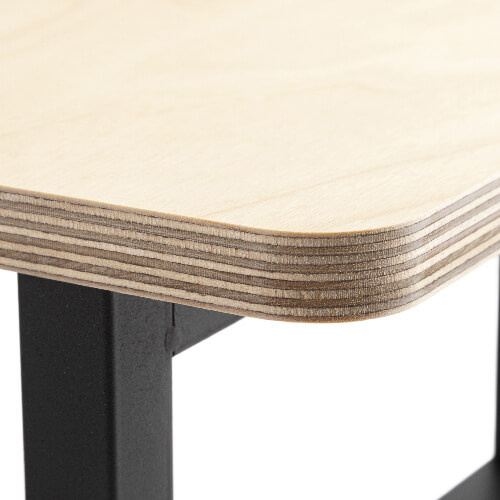 Children's plywood stool with metal legs for sublimation