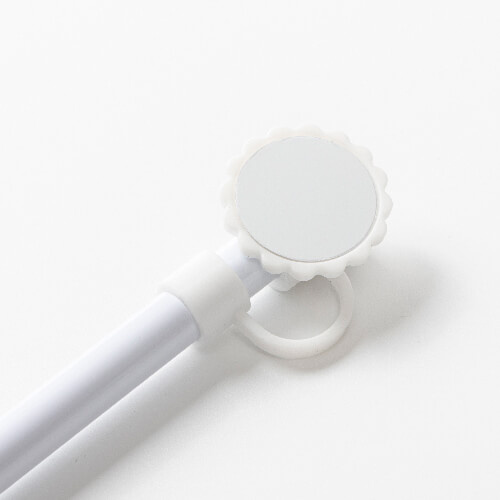 Silikonski pokrovček za slamico Ø 0,8 cm za sublimacijo - beli cvet