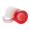Taza de vidrio esmerilado para sublimación - rojo degradado 470 ml