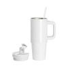 Mug 900 ml with straw and white handle for sublimation - white