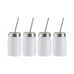 Set van 4 metalen Mason Tumbler-mokken 500 ml om te bedrukken