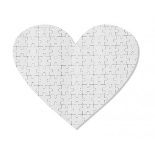 Materiál srdcové puzzle 19,5 x 19,5 cm 75 prvkov Sublimačný termotransfer