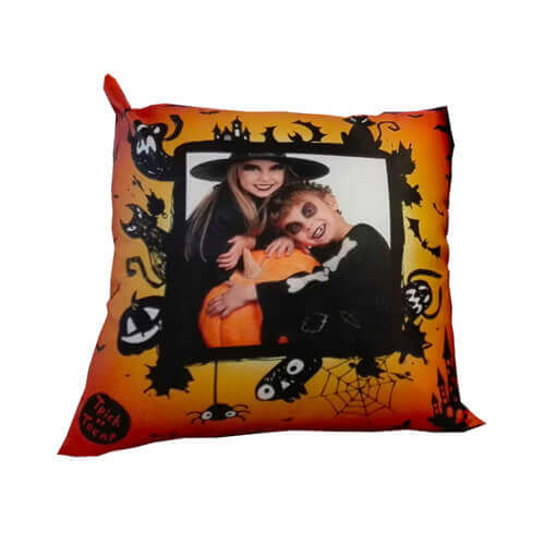 Saténová obliečka na vankúš 38 x 38 cm na sublimáciu - Halloween