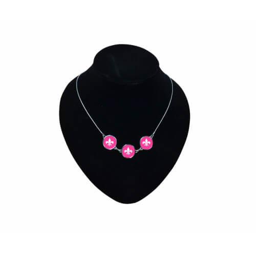 Necklace 3 round pendants with metal string Sublimation Thermal Transfer