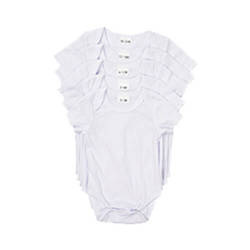 Laste lühikeste varrukatega bodysuit sublimatsiooni jaoks - valge