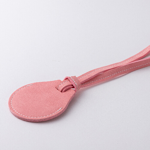 Leren bagagelabel / AirTag hoesje voor sublimatie - roze