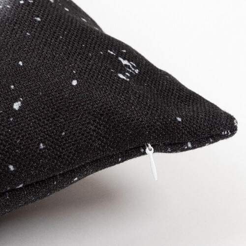 Taie d'oreiller en lin 40 x 40 cm Bleached Starry Black pour sublimation