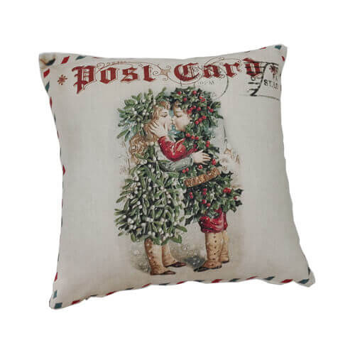 38 x 38 cm linen cover for sublimation printing - Postage stamp