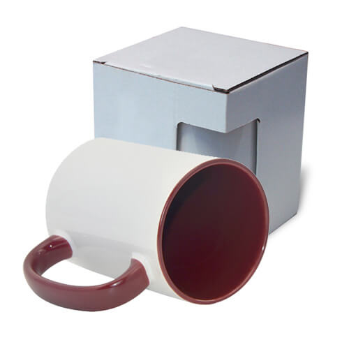 MAX A+450 ml FUNNY bordo krūze ar kartona kārbu KAR5 sublimācijas termiski pārnesama krūze