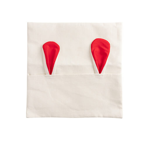 Linen pillowcase 40 x 40 cm for sublimation - red ears