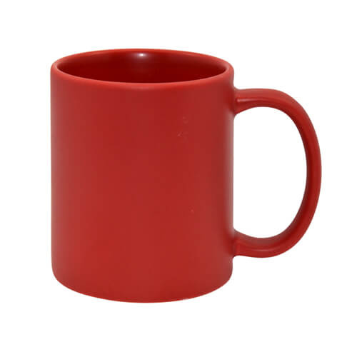 Taza a todo color - rojo mate por sublimación por transferencia térmica