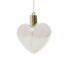 Plastic bauble glowing with colored light - heart for sublimation