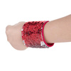 Polsband met tweekleurige pailletten - rood